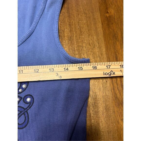 Women's Harley Davidson Ribbed tank top ombré purple,blue, Size Medium - Picture 6 of 7